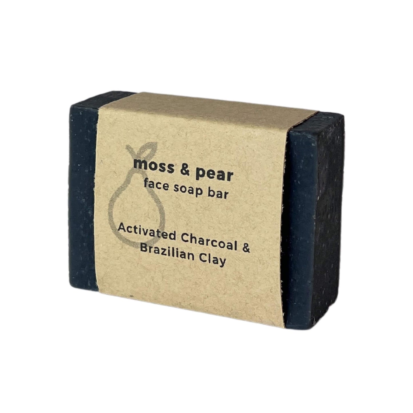 Face Soap Bar Activated Charcoal & Brazilian Clay with label