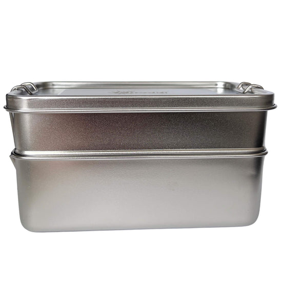 Load image into Gallery viewer, cheeki double stack stainless steel lunchbox - matt finish
