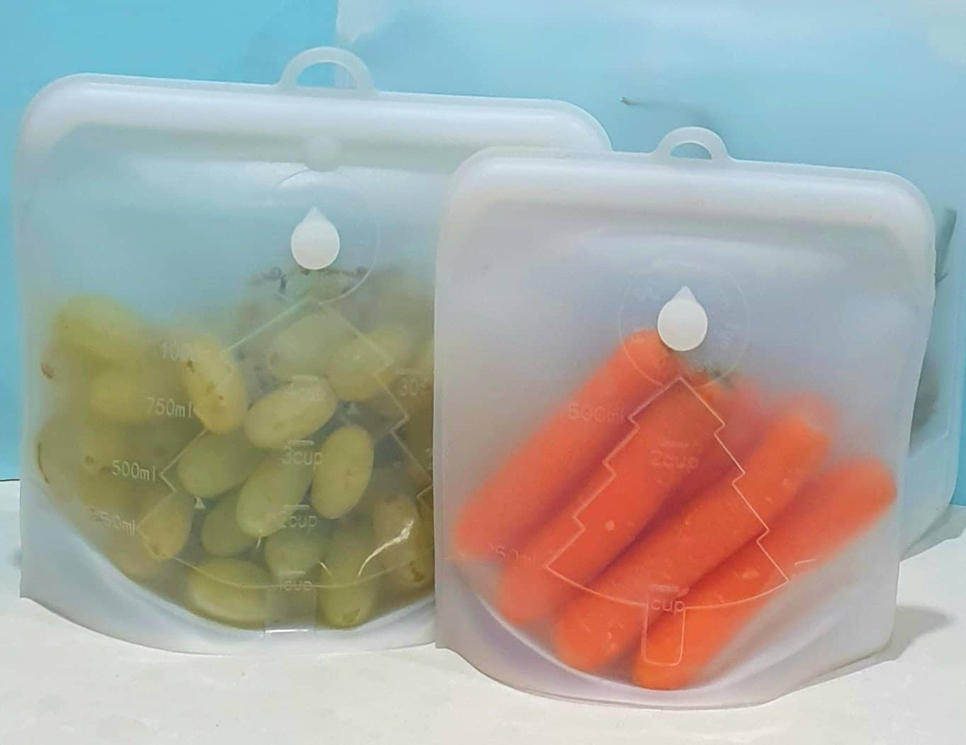 Bare & Co. | Reusable Multi Purpose Silicone Zip lock Bags - 2 Pack