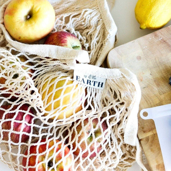 Us + The Earth | GOTS Cert Organic Cotton Mesh Shopping Bags