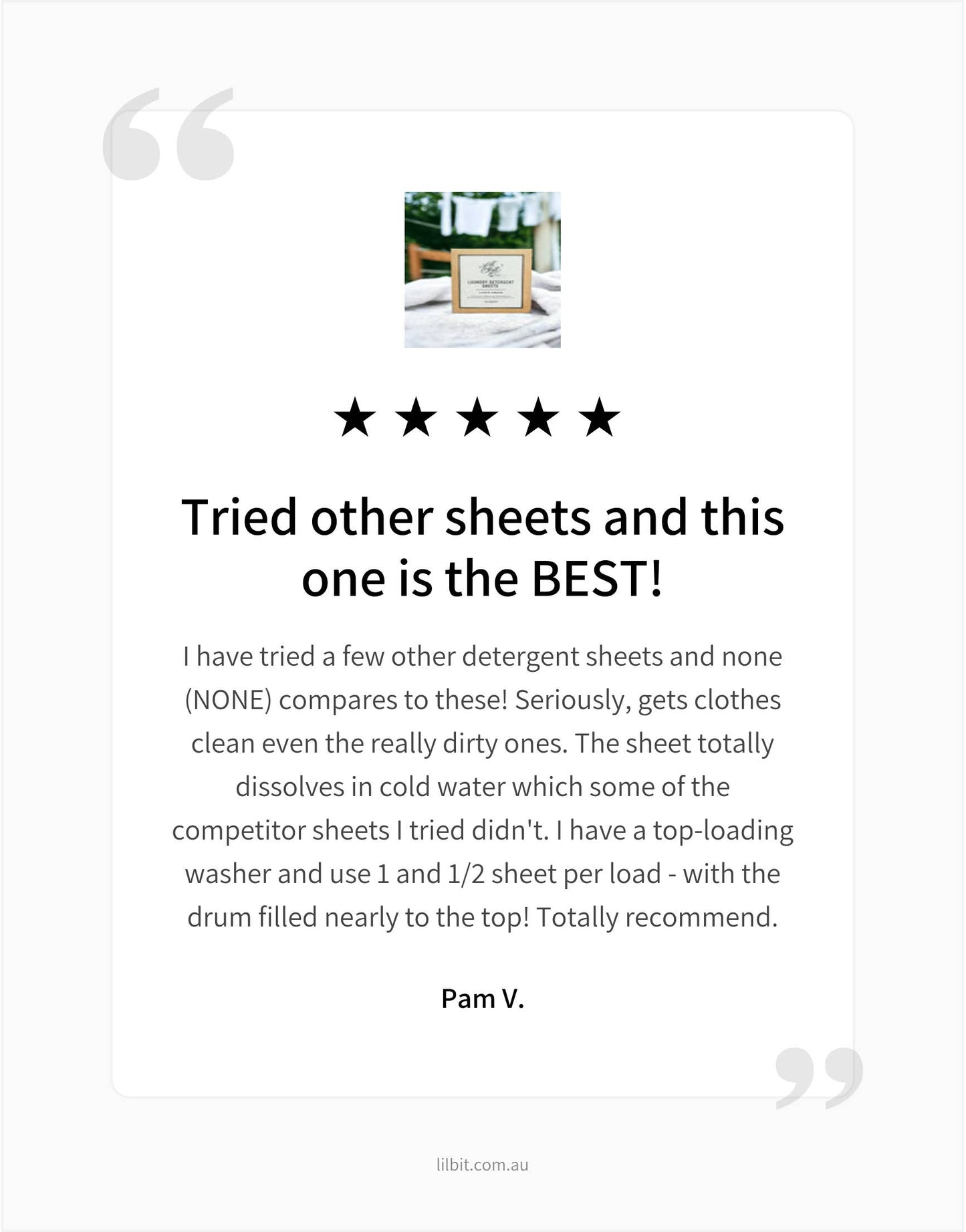 Lil'Bit Better | Laundry Detergent Sheets - Fresh Linen (40) - Natural