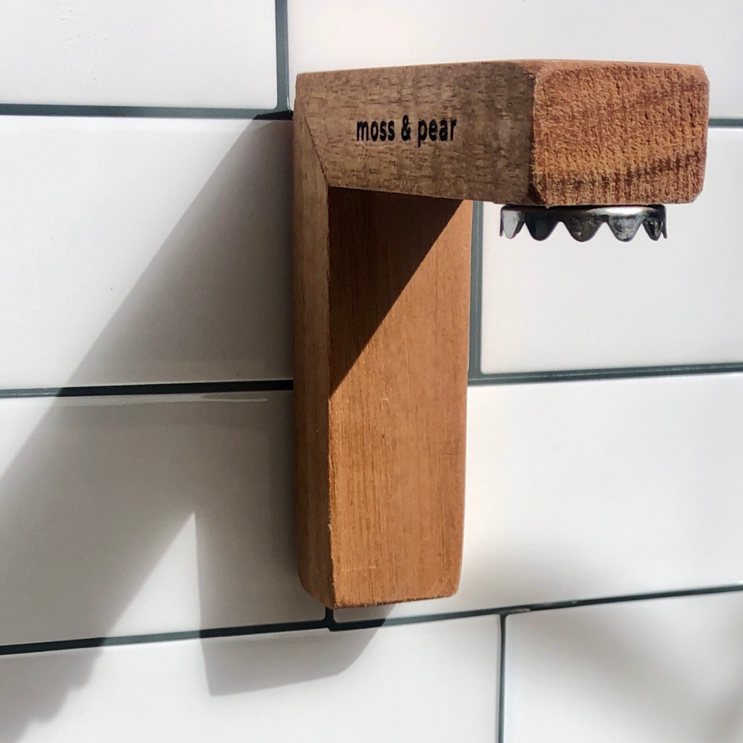 image of a handmade timber magnetic soap holder made my moss & pear in australia