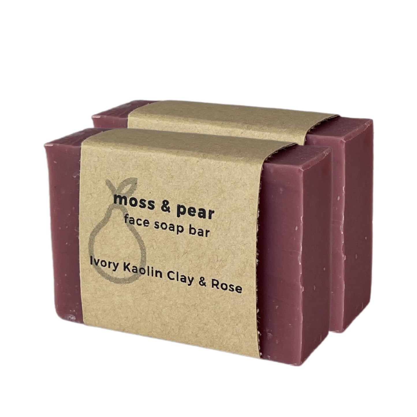 Face soap Bar Ivory Kaolin Clay & Rose  2 bars