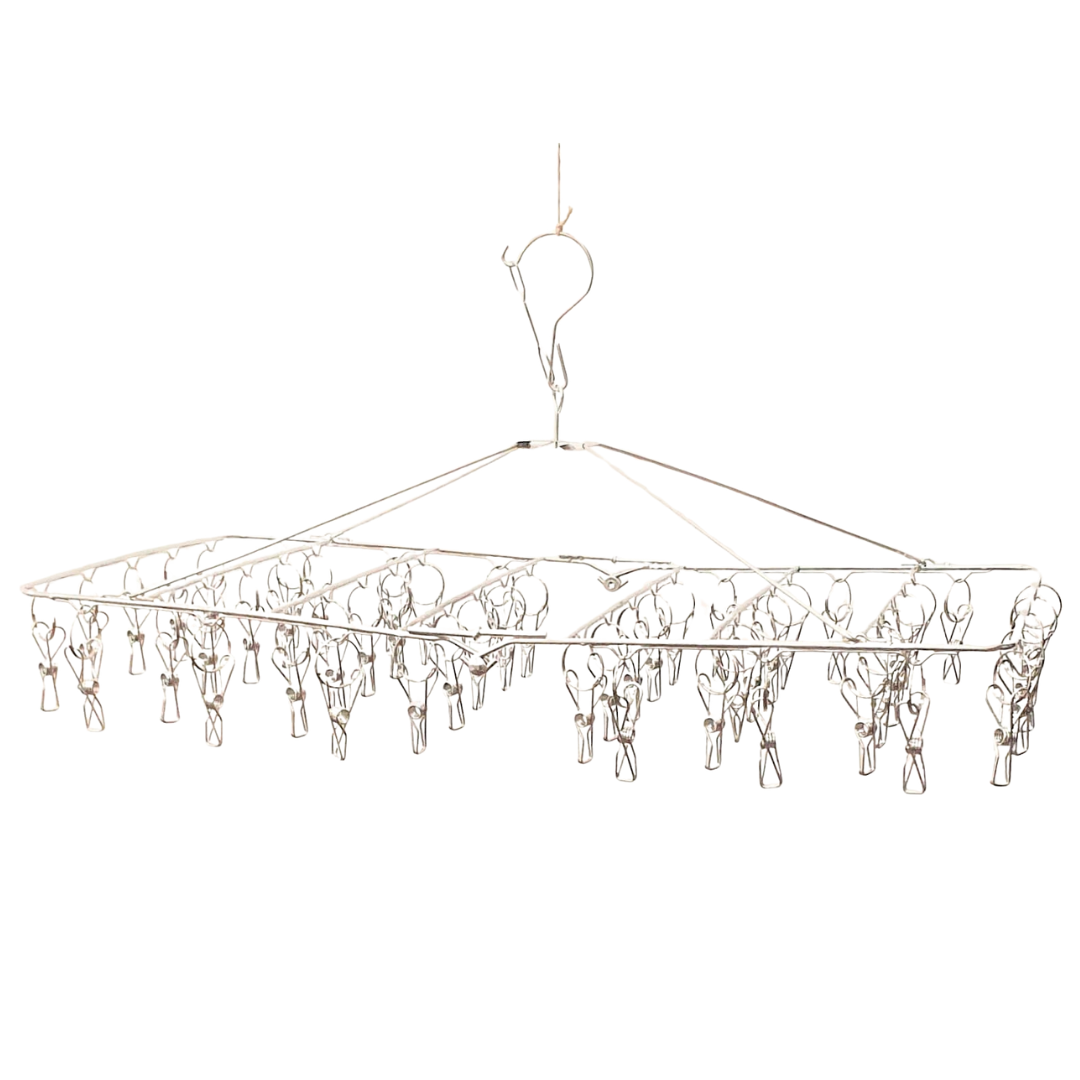 Bare & Co. | 316 Grade Stainless Steel Compact Peg Hanger - Rectangle Design - 52 pegs