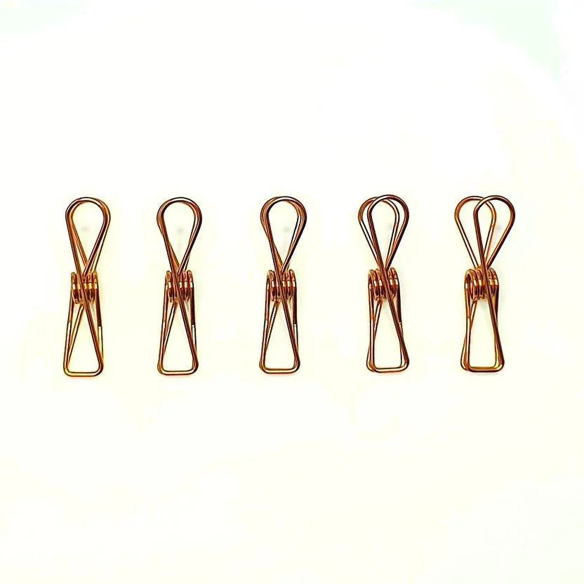 Bare & Co. | Marine Grade Stainless Steel Extra Large Pegs - Rose Gold - 30 pack
