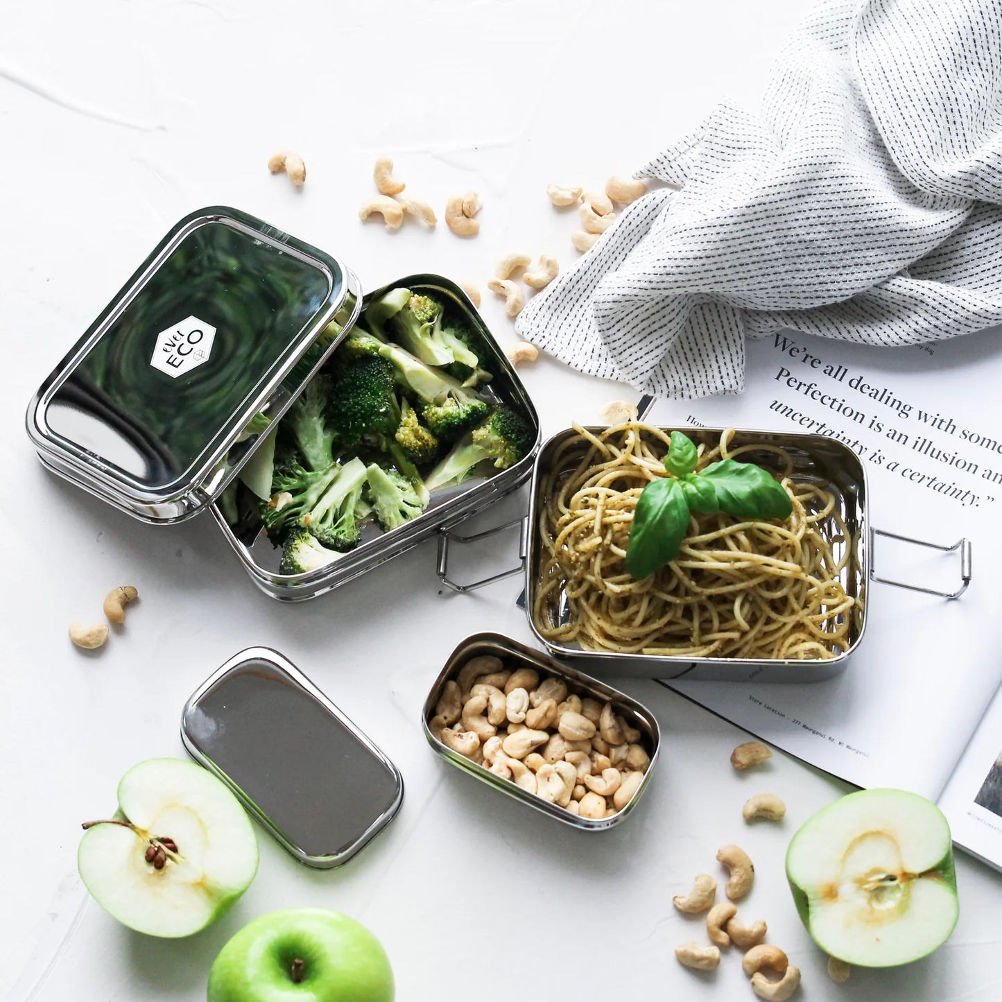 Ever Eco | Stackable Bento Box 2 Tier + Mini Container 1200ml