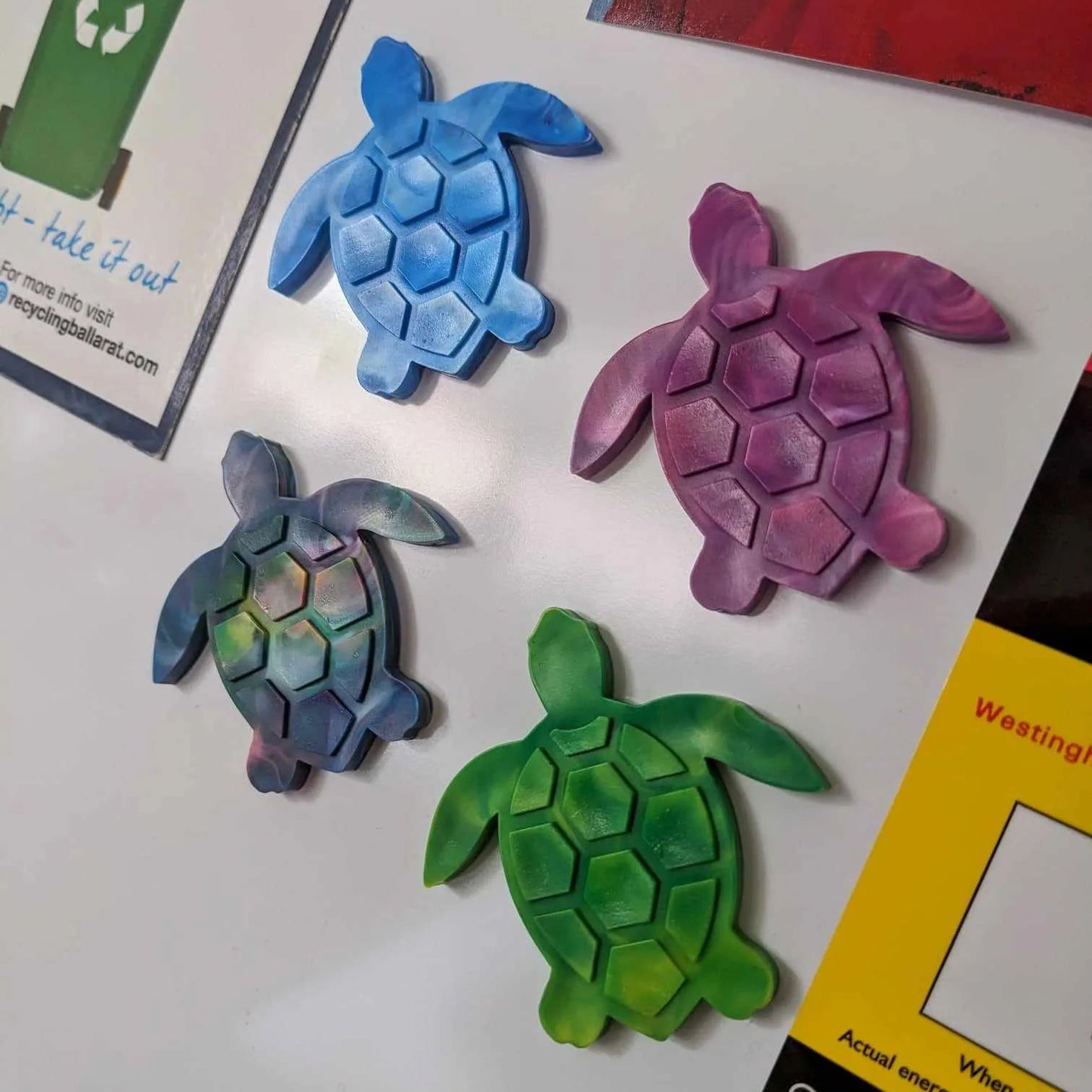 Zero Plastics Australia | Recycled Plastic Turtle Magnet - 4 pack