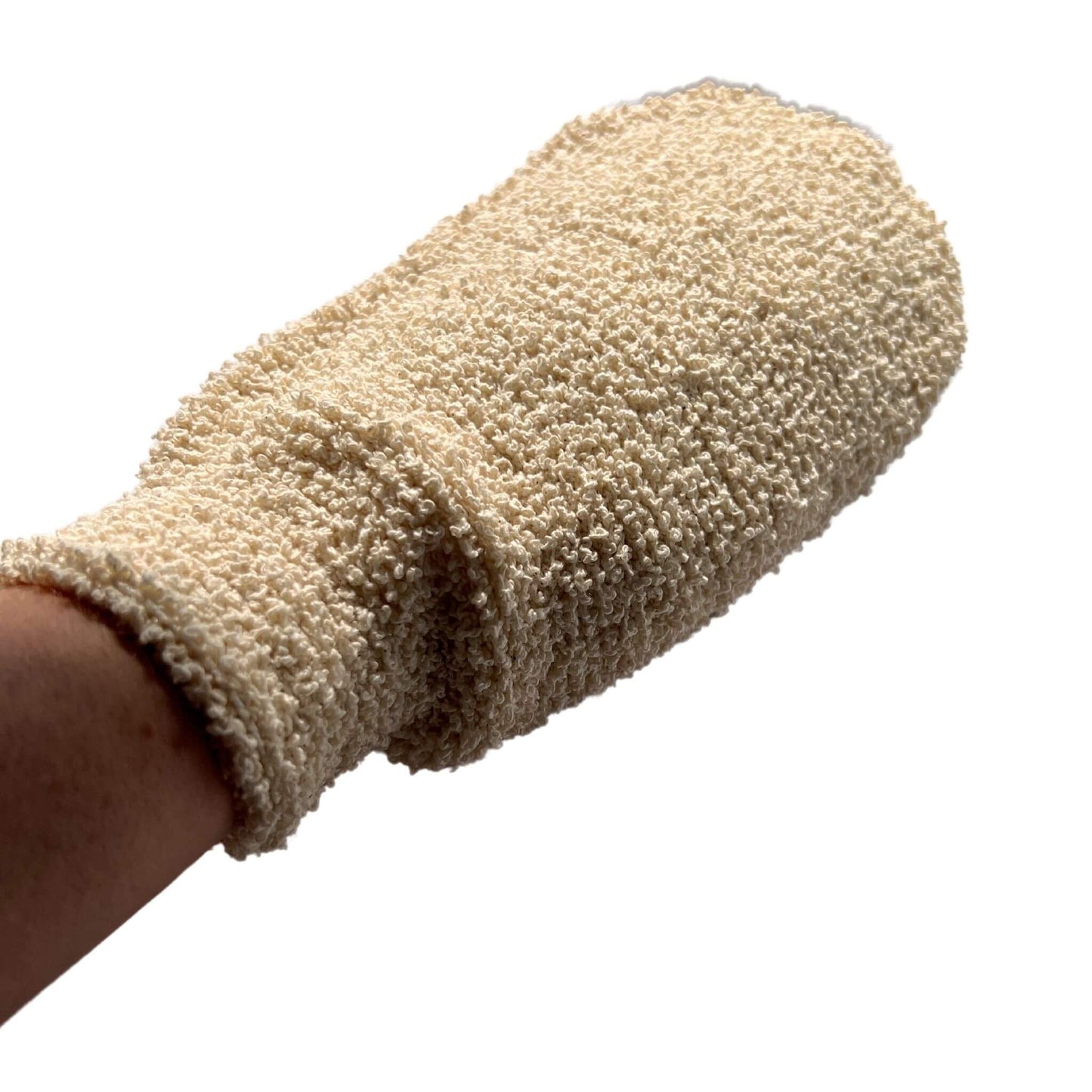 Ramie fibre natural exfoliating mitt for body - made from natural plant-based fibre